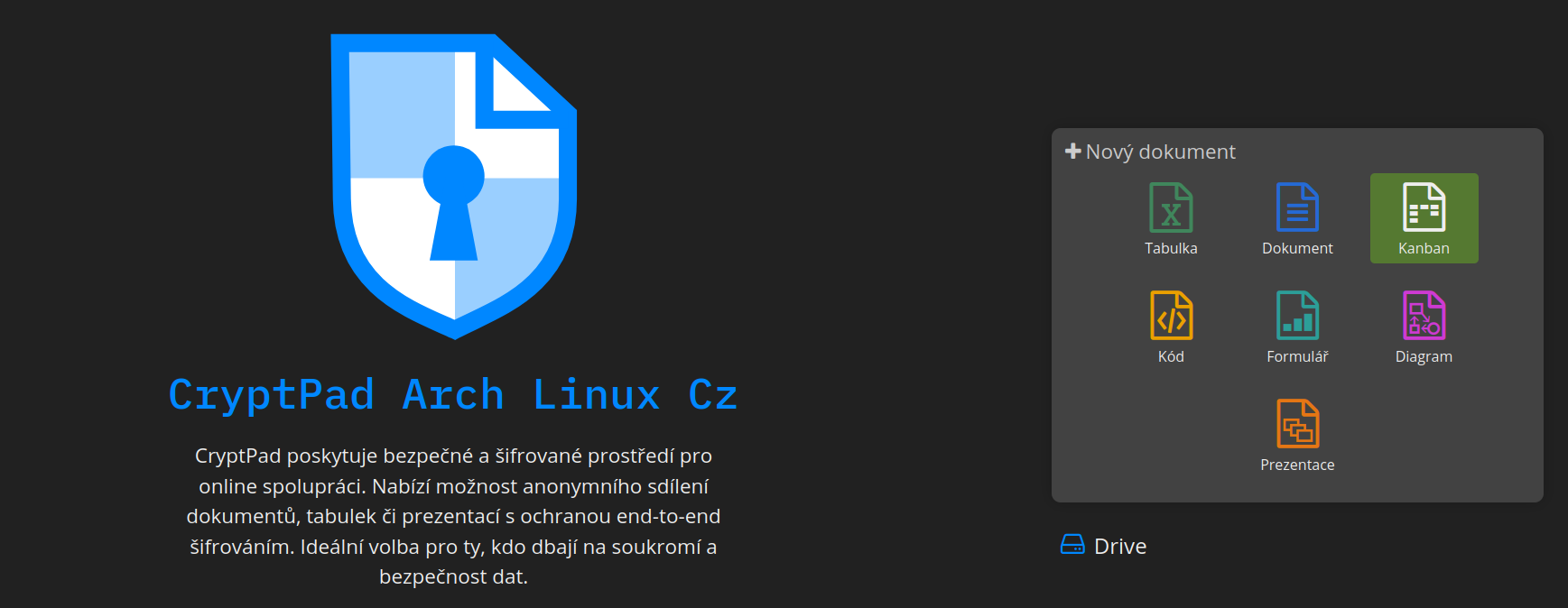 CryptPad: Bezpečná a soukromá spolupráce na dokumentech